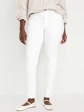 Old Navy white High-Rise Wow Straight Ankle Jeans